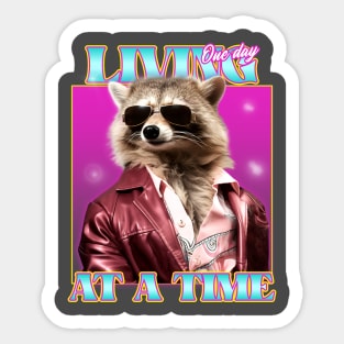 Funny Raccoon Quote Tee Sticker